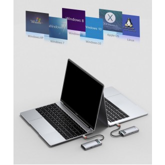 [RETURNED ITEM] Baseus Metal Gleam 4in1 multifunctional HUB USB Type C - USB Type C Power Delivery 100 W / HDMI 4K 30 Hz / 1x USB 3.2 Gen 1 / 1x USB 2