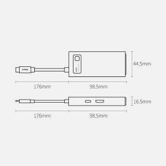[RETURNED ITEM] Baseus Metal Gleam 4in1 multifunctional HUB USB Type C - USB Type C Power Delivery 100 W / HDMI 4K 30 Hz / 1x USB 3.2 Gen 1 / 1x USB 2
