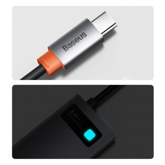 [RETURNED ITEM] Baseus Metal Gleam 8in1 multifunctional HUB USB Type C - USB Type C Power Delivery 100 W / HDMI 4K 30 Hz / SD and microSD memory card