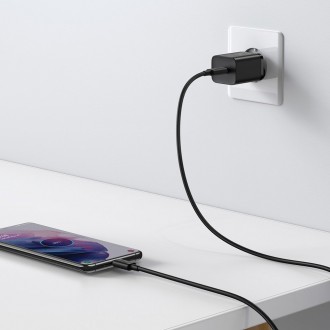 Rychlá nabíječka Baseus Super Si Quick Charge 3.0 Power Delivery 25W 3A + kabel USB Typ C - USB Typ C 3A 1m černý (TZCCSUP-L01)