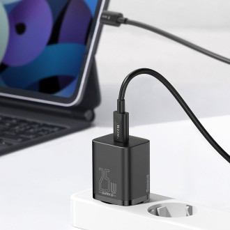 Rychlá nabíječka Baseus Super Si Quick Charge 3.0 Power Delivery 25W 3A + kabel USB Typ C - USB Typ C 3A 1m černý (TZCCSUP-L01)