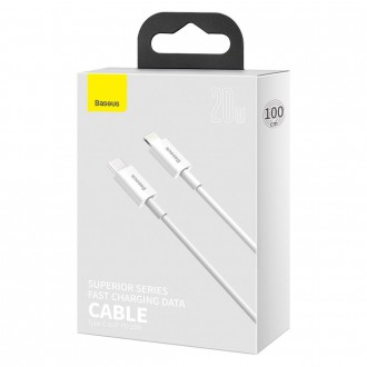 [RETURNED ITEM] Baseus Superior Cable USB Type C - Lightning Power Delivery 20 W 1 m White (CATLYS-A02)