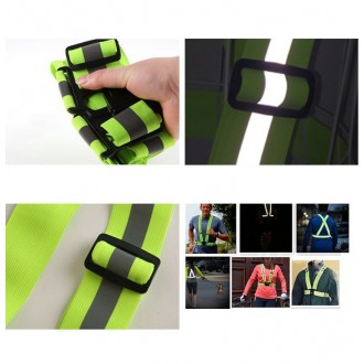 Unisex Adjustable Reflective Safety Harness Vest Yellow