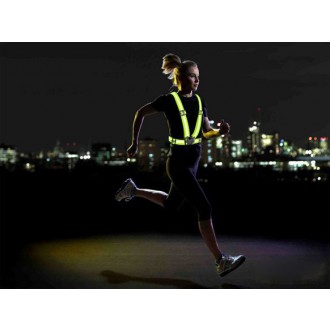Unisex Adjustable Reflective Safety Harness Vest Yellow