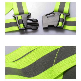 Unisex Adjustable Reflective Safety Harness Vest Yellow