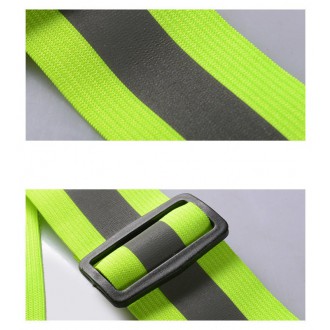 Unisex Adjustable Reflective Safety Harness Vest Yellow