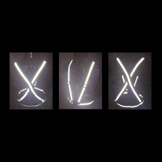 Unisex Adjustable Reflective Safety Harness Vest Black
