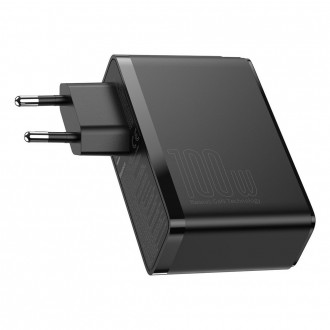 Baseus GaN2 Pro rychlá nabíječka 100W USB / USB Type C Quick Charge 4+ Power Delivery černá (CCGAN2P-L01)