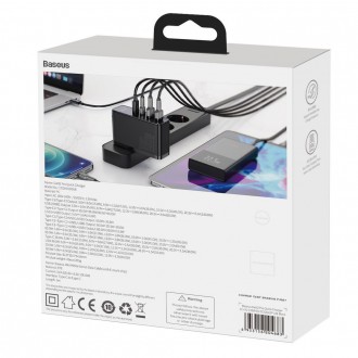 Baseus GaN2 Pro rychlá nabíječka 100W USB / USB Type C Quick Charge 4+ Power Delivery černá (CCGAN2P-L01)