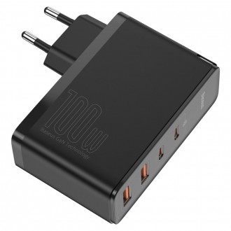 Baseus GaN2 Pro rychlá nabíječka 100W USB / USB Type C Quick Charge 4+ Power Delivery černá (CCGAN2P-L01)