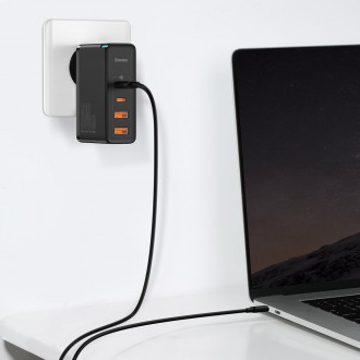 Baseus GaN2 Pro rychlá nabíječka 100W USB / USB Type C Quick Charge 4+ Power Delivery černá (CCGAN2P-L01)
