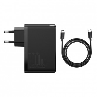 Baseus GaN2 Pro rychlá nabíječka 100W USB / USB Type C Quick Charge 4+ Power Delivery černá (CCGAN2P-L01)