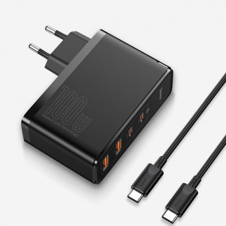 Baseus GaN2 Pro rychlá nabíječka 100W USB / USB Type C Quick Charge 4+ Power Delivery černá (CCGAN2P-L01)