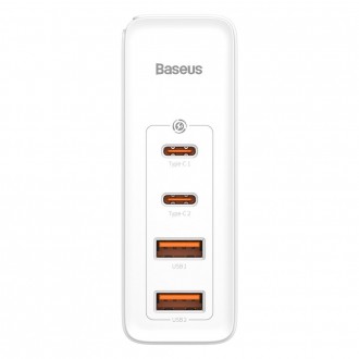 Baseus GaN2 Pro rychlá nabíječka 100W USB / USB Type C Quick Charge 4+ Power Delivery bílá (CCGAN2P-L02)