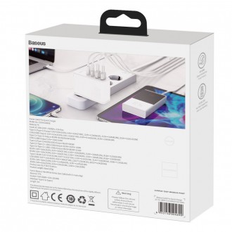 Baseus GaN2 Pro rychlá nabíječka 100W USB / USB Type C Quick Charge 4+ Power Delivery bílá (CCGAN2P-L02)