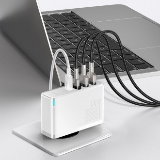 Baseus GaN2 Pro rychlá nabíječka 100W USB / USB Type C Quick Charge 4+ Power Delivery bílá (CCGAN2P-L02)