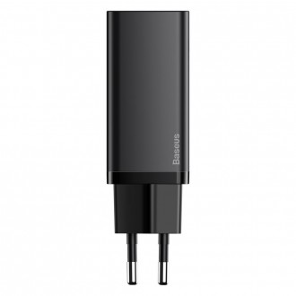 Rychlá nabíječka Baseus GaN2 Lite 65W USB / USB Type C Quick Charge 3.0 Power Delivery (nitrid galia) černá (CCGAN2L-B01)