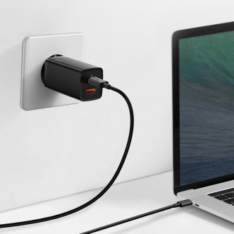 Rychlá nabíječka Baseus GaN2 Lite 65W USB / USB Type C Quick Charge 3.0 Power Delivery (nitrid galia) černá (CCGAN2L-B01)