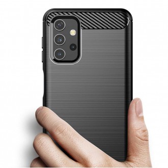 Carbon Case Flexible Cover TPU Case for Samsung Galaxy A32 4G black
