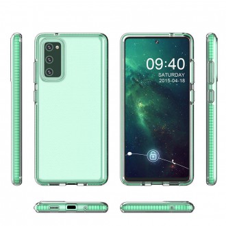 Spring Case clear TPU gel protective cover with colorful frame for Samsung Galaxy A72 4G mint