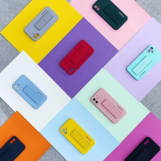 Wozinsky Kickstand Case Silicone Stand Cover for Xiaomi Redmi 10X 4G / Xiaomi Redmi Note 9 Blue