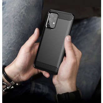 Carbon Case Flexible Cover TPU Case for Samsung Galaxy A72 4G black