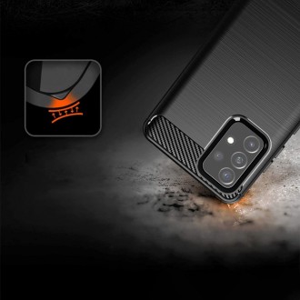 Carbon Case Flexible Cover TPU Cover for Samsung Galaxy A52s 5G / A52 5G / A52 4G black