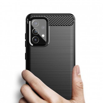 Carbon Case Flexible Cover TPU Cover for Samsung Galaxy A52s 5G / A52 5G / A52 4G black
