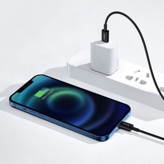 Baseus Superior USB Type C - Lightning kabel pro rychlé nabíjení Výkon 20 W 1 m černý (CATLYS-A01)