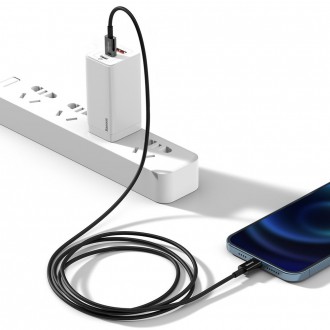 Baseus Superior USB Type C - Lightning kabel pro rychlé nabíjení Výkon 20 W 1 m černý (CATLYS-A01)