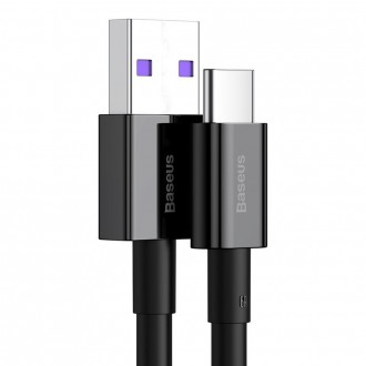 [RETURNED ITEM] Baseus Superior USB - USB Typ C fast charging data cable 66 W (11 V / 6 A) Huawei SuperCharge SCP 1 m black (CATYS-01)