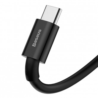 [RETURNED ITEM] Baseus Superior USB - USB Typ C fast charging data cable 66 W (11 V / 6 A) Huawei SuperCharge SCP 1 m black (CATYS-01)