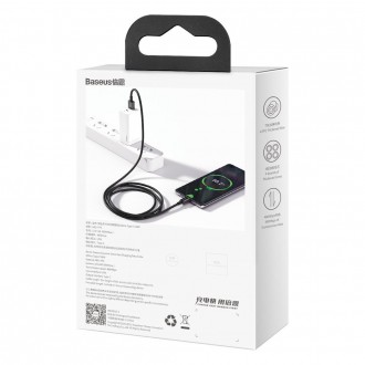 [RETURNED ITEM] Baseus Superior USB kabel – USB typ C 66 W (11 V / 6 A) Huawei SuperCharge SCP 2 m černý (CATYS-A01)