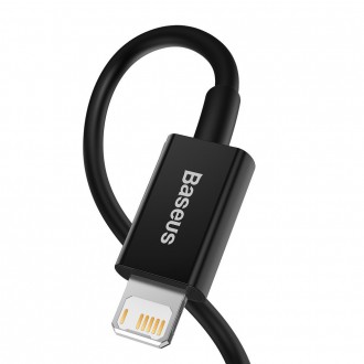 Baseus Superior USB - Lightning fast charging data cable 2,4 A 1 m black (CALYS-A01)