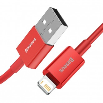 Baseus Superior USB - Lightning kabel 2,4 A 1 m červený (CALYS-A09)