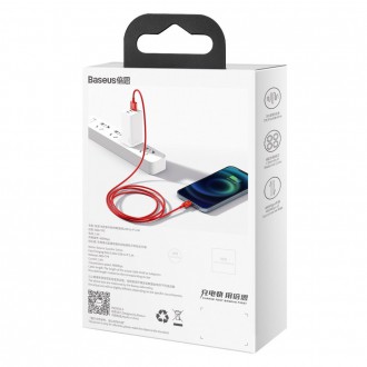 Baseus Superior USB - Lightning kabel 2,4 A 1 m červený (CALYS-A09)