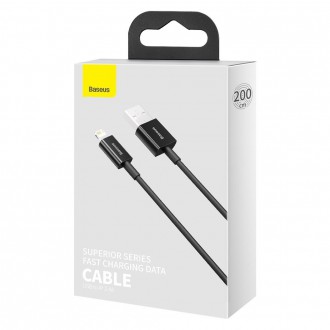 Baseus Superior USB - Lightning kabel 2,4 A 2 m černý (CALYS-C01)