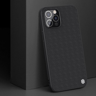 Nillkin Textured Case rugged cover with gel frame and nylon on the back iPhone 12 Pro Max black