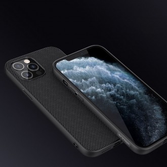 Nillkin Textured Case rugged cover with gel frame and nylon on the back iPhone 12 Pro Max black