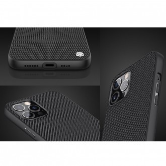 Nillkin Textured Case rugged cover with gel frame and nylon on the back iPhone 12 Pro Max black