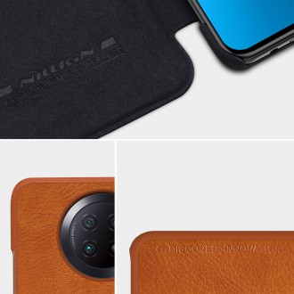 Nillkin Qin original leather case cover for Xiaomi Redmi Note 9T 5G brown