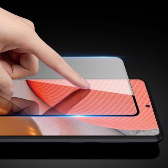 Dux Ducis 9D Tempered Glass Tough Screen Protector Full Coveraged with Frame for Samsung Galaxy A72 4G black (case friendly)