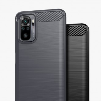 Carbon Case Flexible Cover TPU Case for Xiaomi Redmi Note 10 / Redmi Note 10S blue