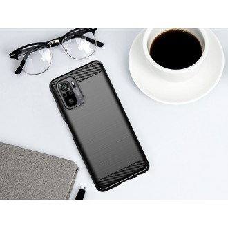 Carbon Case Flexible Cover TPU Case for Xiaomi Redmi Note 10 / Redmi Note 10S blue