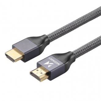 Wozinsky kabel HDMI 2.1 8K 60 Hz 48 Gbps / 4K 120 Hz / 2K 144 Hz 1 m Stříbrný (WHDMI-10)