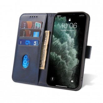 Magnet Case elegant bookcase type case with kickstand for Samsung Galaxy A42 5G blue
