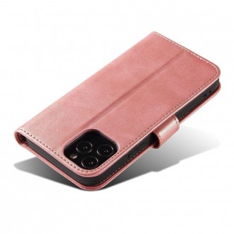 Magnet Case elegant bookcase type case with kickstand for Samsung Galaxy A42 5G pink
