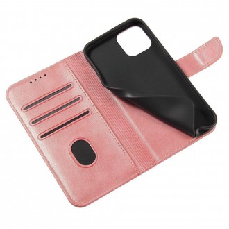 Magnet Case elegant bookcase type case with kickstand for Samsung Galaxy A42 5G pink