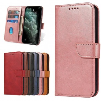 Magnet Case elegant bookcase type case with kickstand for Samsung Galaxy A42 5G pink
