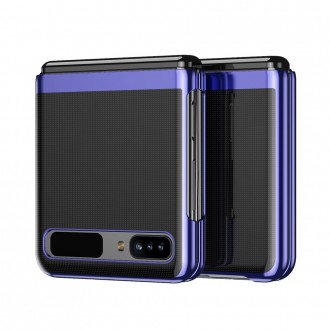 Plating Case hard case Electroplating frame Cover for Samsung Galaxy Z Flip blue